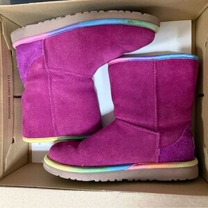 UGG Kids Boots in Vibrant Pink and Rainbow